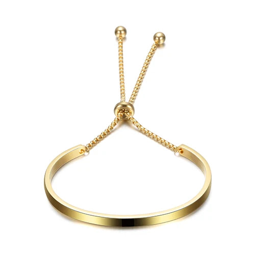 Luxury Wedding Bracelet Jewelry Stainless Steel Gold Color Pulseras Mujer OL Style Cubic Zirconia Fashion Party Bangle