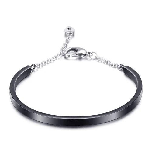 Luxury Wedding Bracelet Jewelry Stainless Steel Gold Color Pulseras Mujer OL Style Cubic Zirconia Fashion Party Bangle