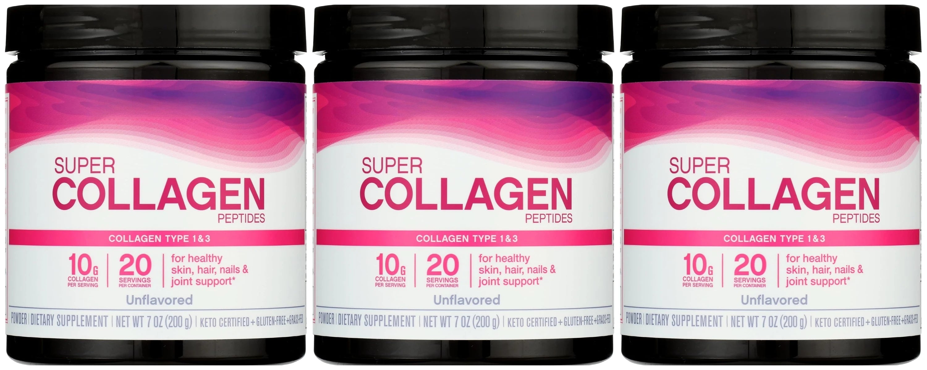 Super Collagen Powder 6,600mg Types 1 & 3 Unflavored 7 Ounces Dietary Supplement for Skin Bone Joint Support Formula Pack