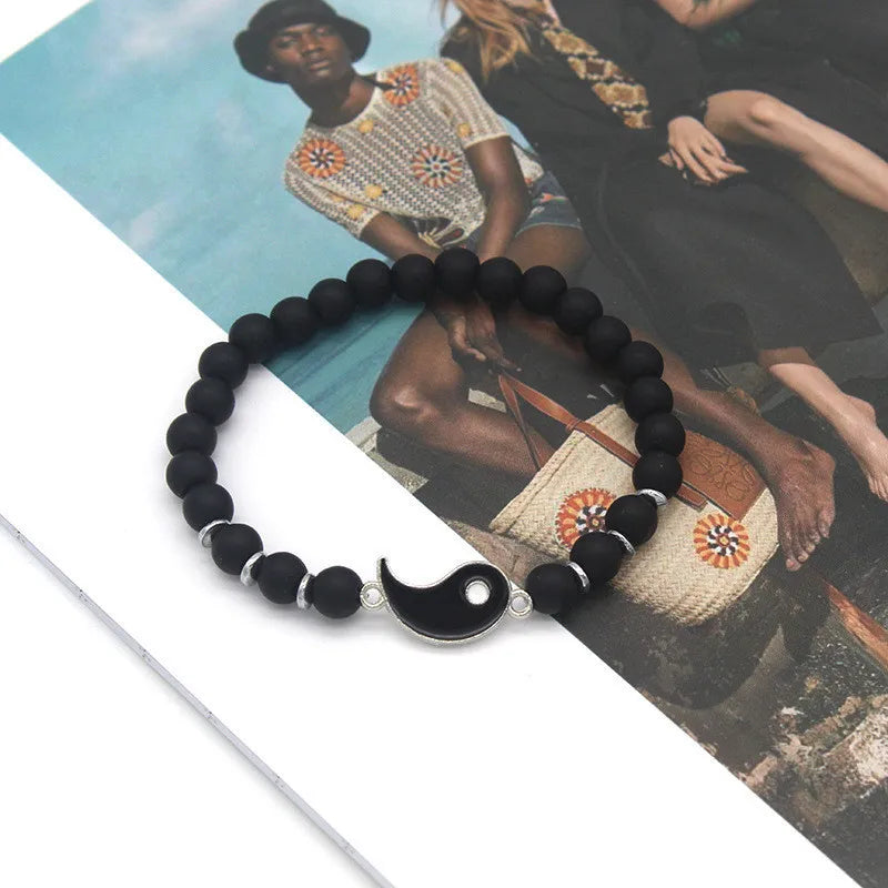 2022 New Best Friend Bracelets for 2 Matching Yin Yang Adjustable Cord Bracelet for Bff Friendship Relationship Boyfriend Girlfr