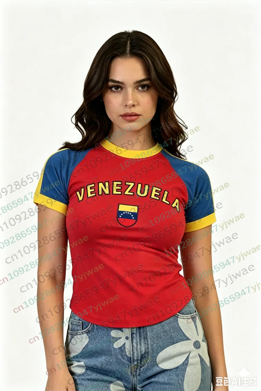 Venezuela Soccer T Shirt Y2k Streetwear Casual Vacation Party Tee O-Neck High-Quality Top Summer Women'S T-Shirt