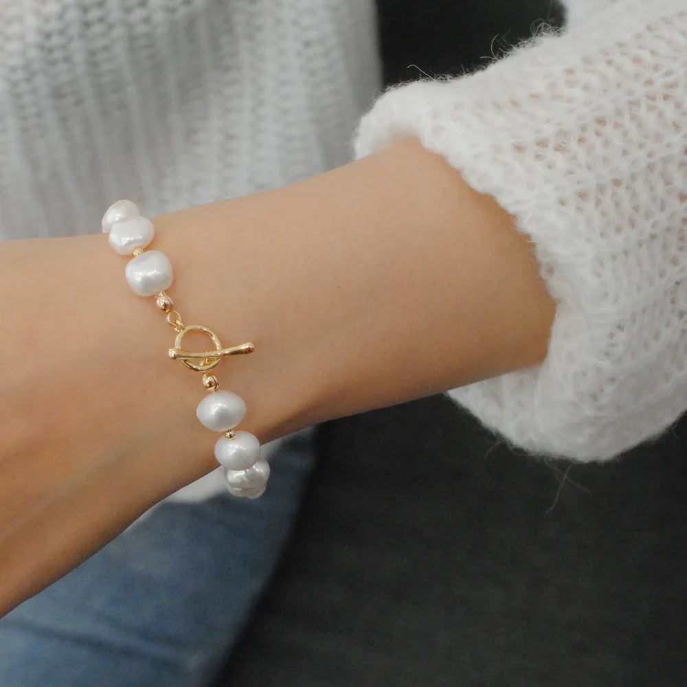 New Arrival Natural Freshwater Pearl 14K Gold Filled Female Charm Bracelet Jewelry For Women Birthday Gifts No Fade