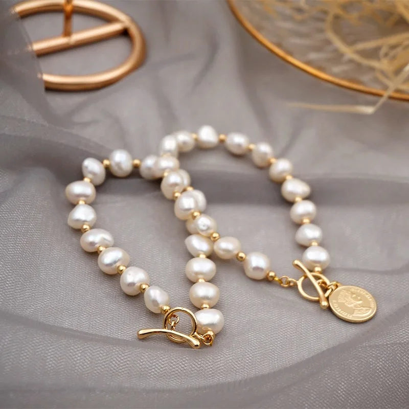 New Arrival Natural Freshwater Pearl 14K Gold Filled Female Charm Bracelet Jewelry For Women Birthday Gifts No Fade