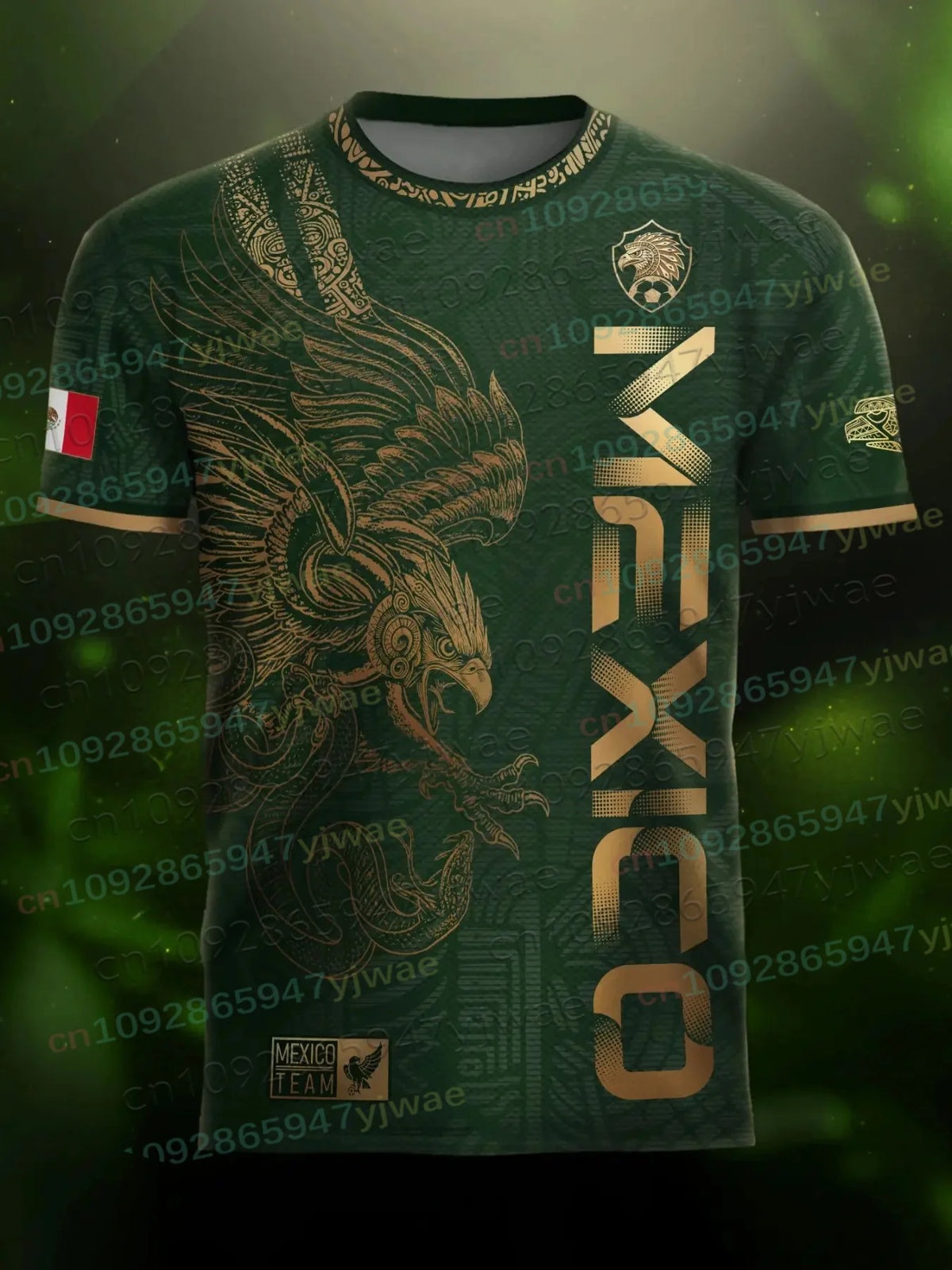 Mexico Special Youth Football Jersey Men Women Casual Sport Breathable Top for Competition Training Tees Summer Parent-child Tee