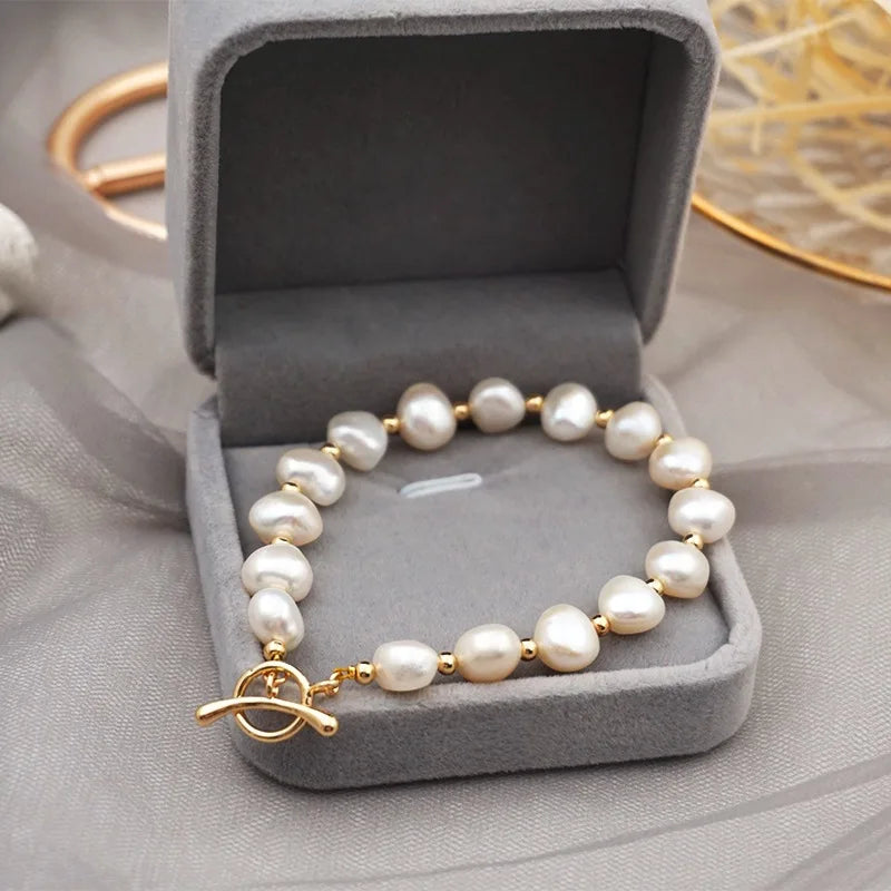 New Arrival Natural Freshwater Pearl 14K Gold Filled Female Charm Bracelet Jewelry For Women Birthday Gifts No Fade