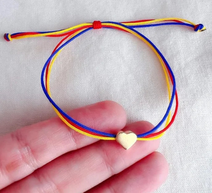 Handmade Venezuela bracelet, Venezuela flag bracelet, Venezuelan jewelry，FE charm bracelet
