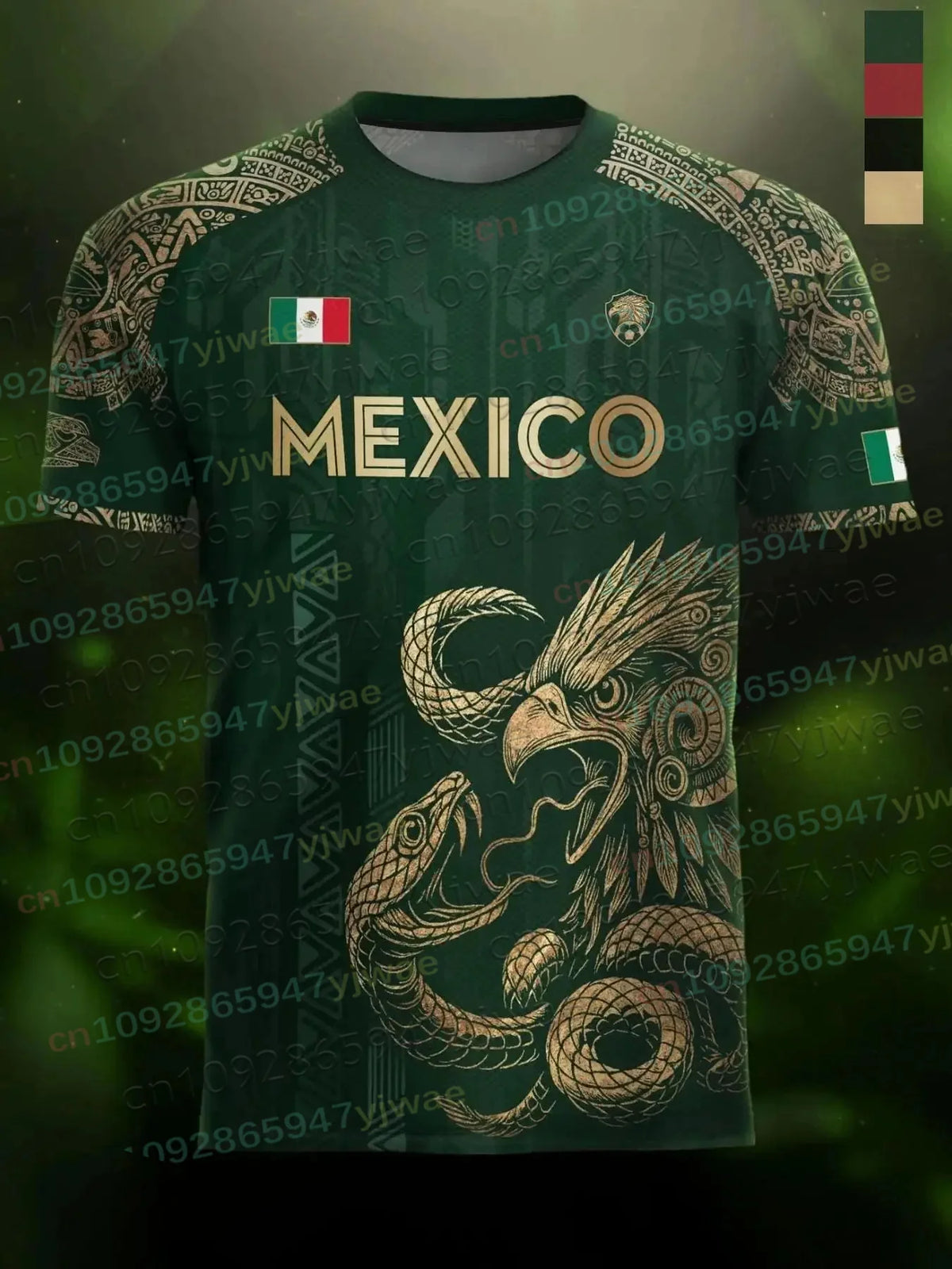 Mexico Special Youth Football Jersey Men Women Casual Sport Breathable Top for Competition Training Tees Summer Parent-child Tee