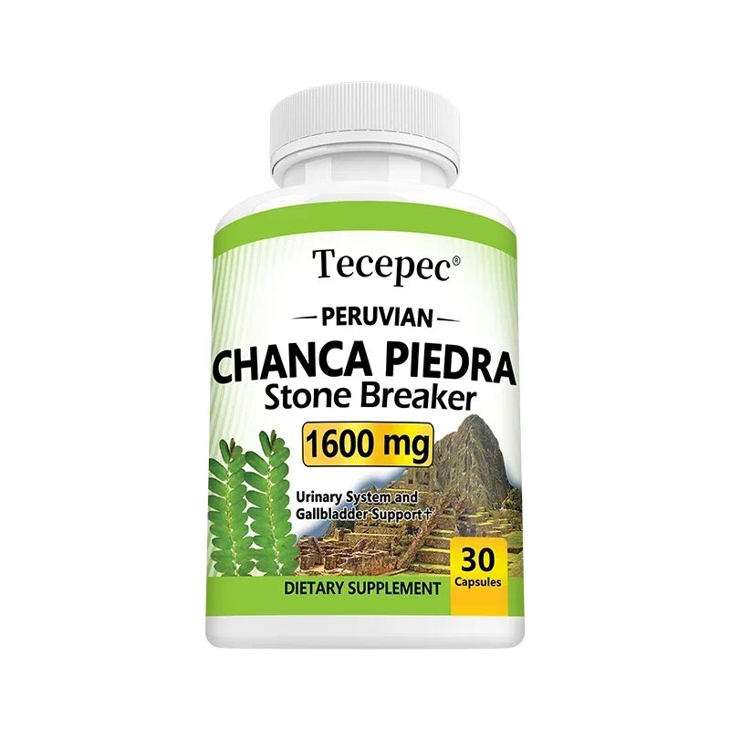 Chanca Piedra 1600 Mg - Kidney Stone Crusher, Urinary Tract Support, Liver Health, Promote Metabolism, Non-GMO, 120 Capsules