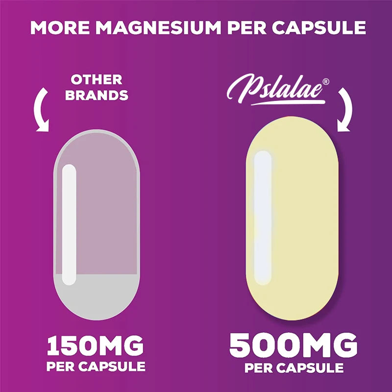 High Absorption Magnesium Citrate Capsules 1000 Mg - for Muscle, Nerve, Bone and Heart Health