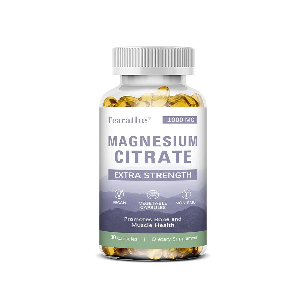 Magnesium Citrate 1000 Mg - Maximized Absorption, Supports Muscle, Nerve, Bone, Sleep and Heart Health - 120 Capsules