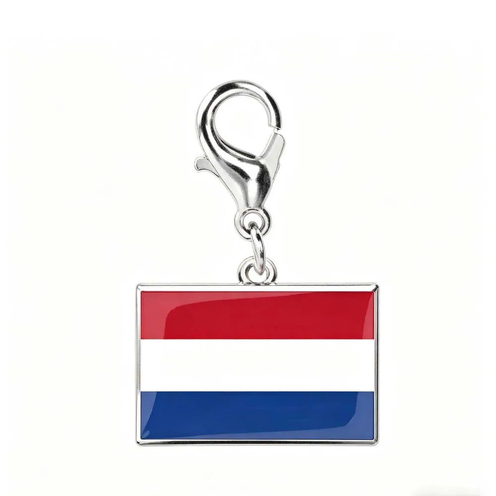 Custom DIY Small National Country Flag Charms Bracelet For Woman Men Personalized Stainless Steel Father Mother Day Gift Jewelry
