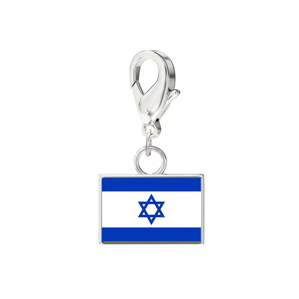 Custom DIY Small National Country Flag Charms Bracelet For Woman Men Personalized Stainless Steel Father Mother Day Gift Jewelry