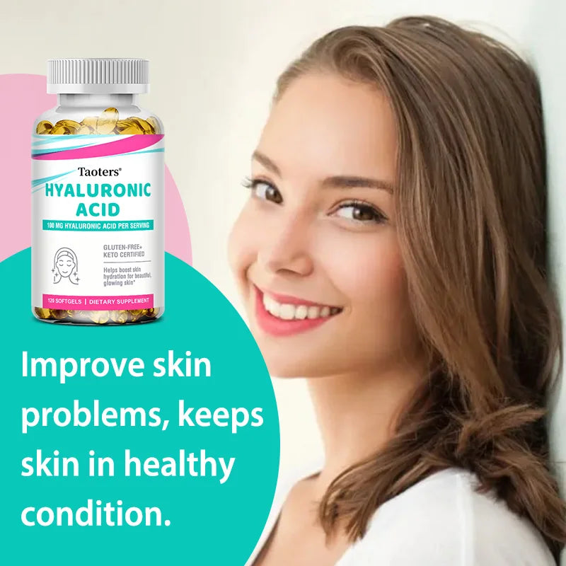 Collagen Capsules with Hyaluronic Acid and Vitamin C Complex, Skin Whitening Supplement,Anti-aging