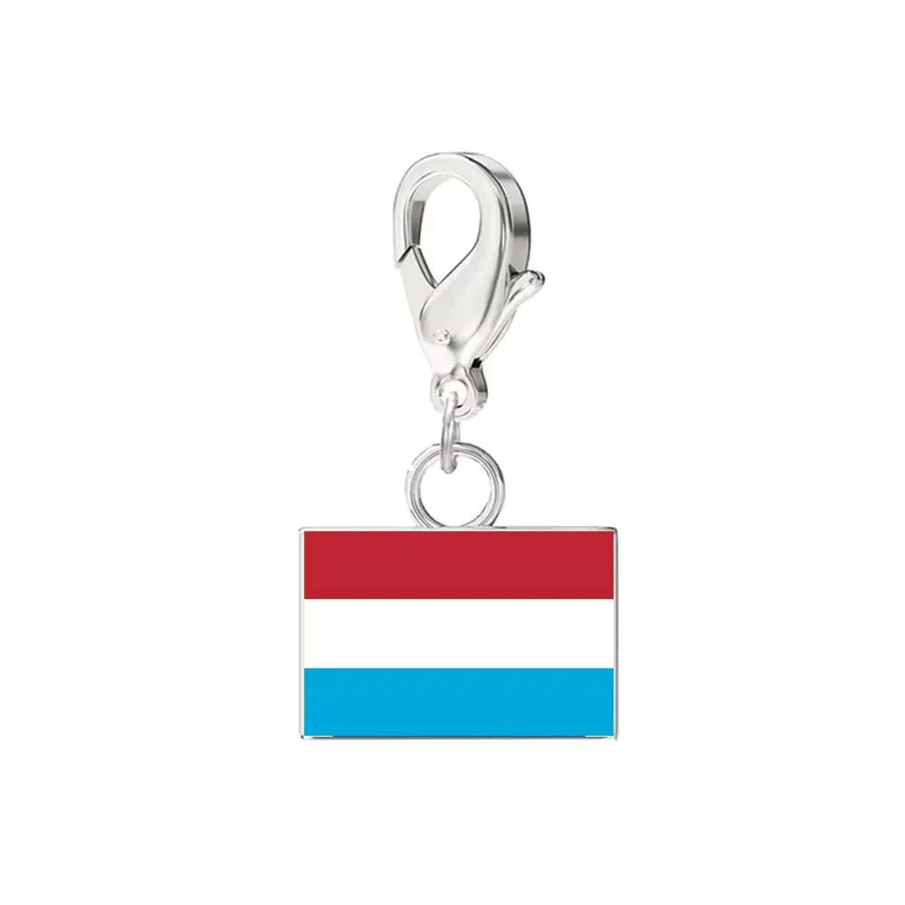 Custom DIY Small National Country Flag Charms Bracelet For Woman Men Personalized Stainless Steel Father Mother Day Gift Jewelry