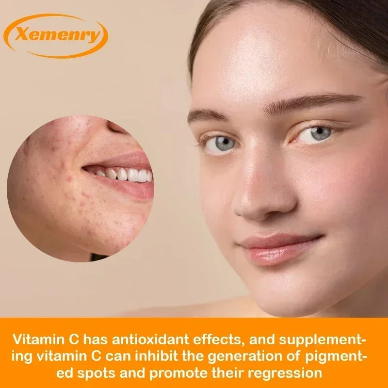 Vitamin C Capsules 1000mg - Immune Support, Cellular Energy Production, Improve Skin Brightening, Skin, Teeth & Heart Health