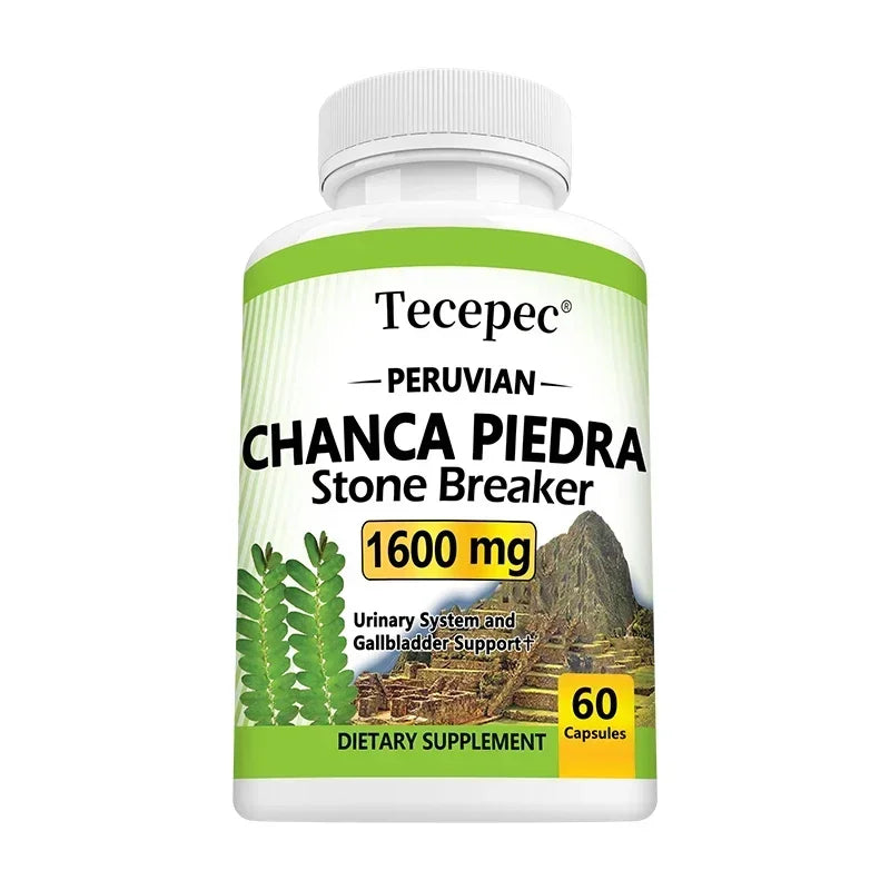 Chanca Piedra 1600 Mg - Kidney Stone Crusher, Urinary Tract Support, Liver Health, Promote Metabolism, Non-GMO, 120 Capsules