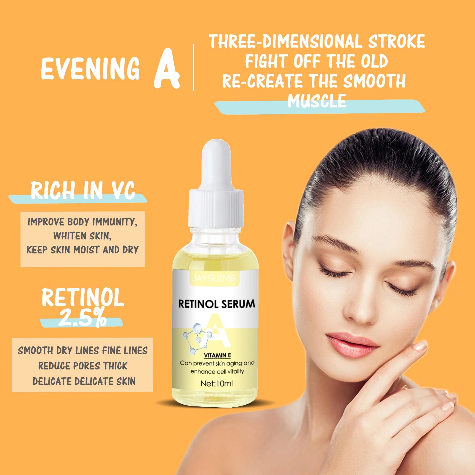 Day Night Vitamin C Retinol Serum Set, Anti-Aging Firming & Brightening Duo, Hydrating Skin Care Combo