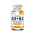 Vitamin D3 K2 Capsules Daily Supplement Healthy Immune System Heart and Bones Multi Diet Supplement for Adults