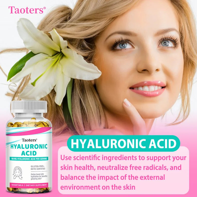 Collagen Capsules with Hyaluronic Acid and Vitamin C Complex, Skin Whitening Supplement,Anti-aging
