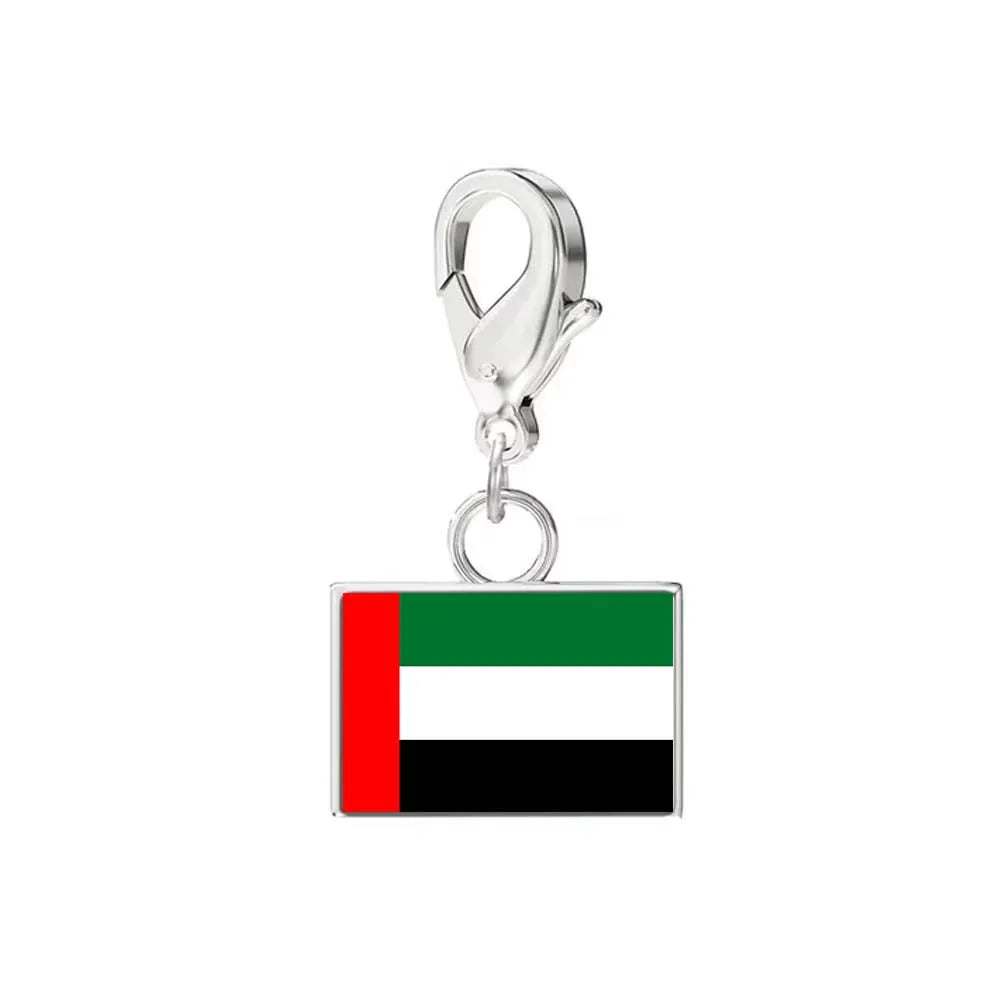 Custom DIY Small National Country Flag Charms Bracelet For Woman Men Personalized Stainless Steel Father Mother Day Gift Jewelry