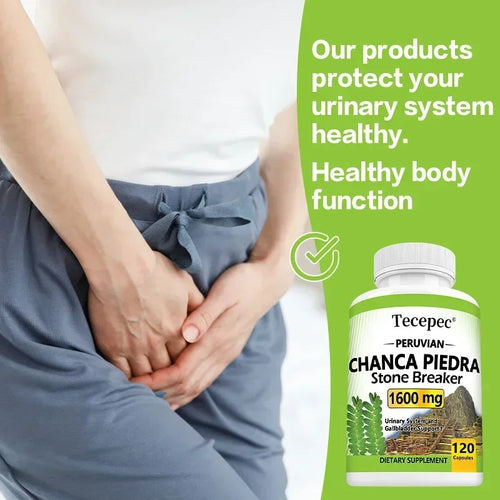 Chanca Piedra 1600 Mg - Kidney Stone Crusher, Urinary Tract Support, Liver Health, Promote Metabolism, Non-GMO, 120 Capsules