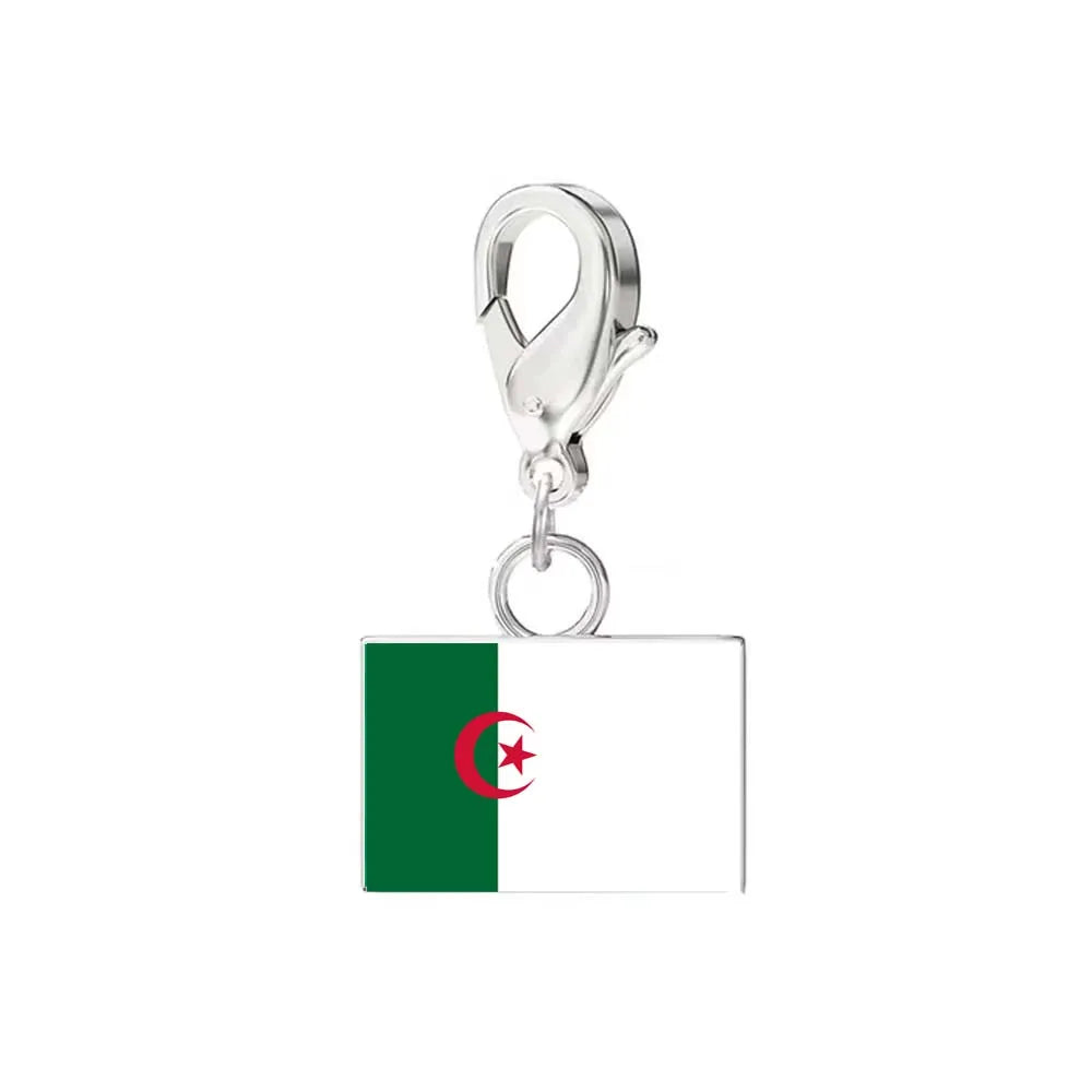 Custom DIY Small National Country Flag Charms Bracelet For Woman Men Personalized Stainless Steel Father Mother Day Gift Jewelry