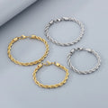 2/3/4/5MM Twisted Rope Chian Bracelet for Woman Man Hip Hop Punk Silver Color Stainless Steel Fashion Jewelry
