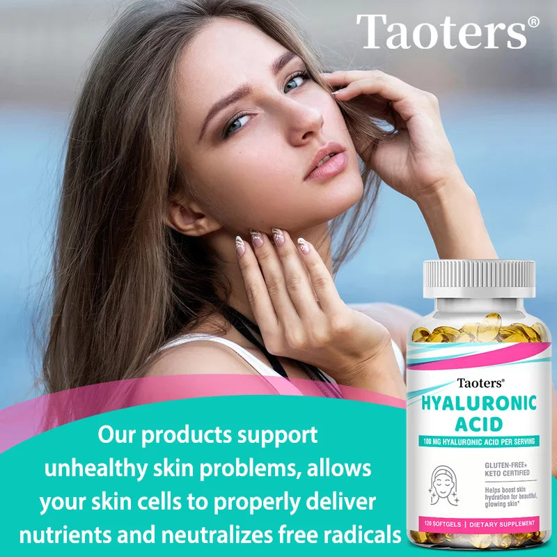 Collagen Capsules with Hyaluronic Acid and Vitamin C Complex, Skin Whitening Supplement,Anti-aging
