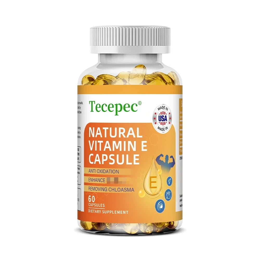 Vitamin E Capsules Helps Blood Birculation and Antioxidant & Brightens Skin Tone Daily Vitamin Supplement Beauty Health