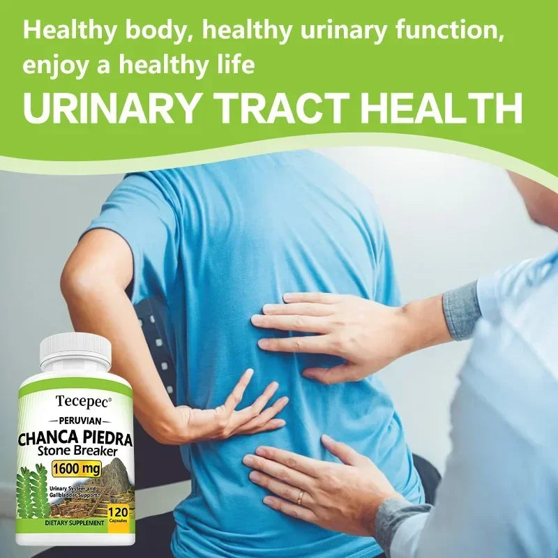 Chanca Piedra 1600 Mg - Kidney Stone Crusher, Urinary Tract Support, Liver Health, Promote Metabolism, Non-GMO, 120 Capsules