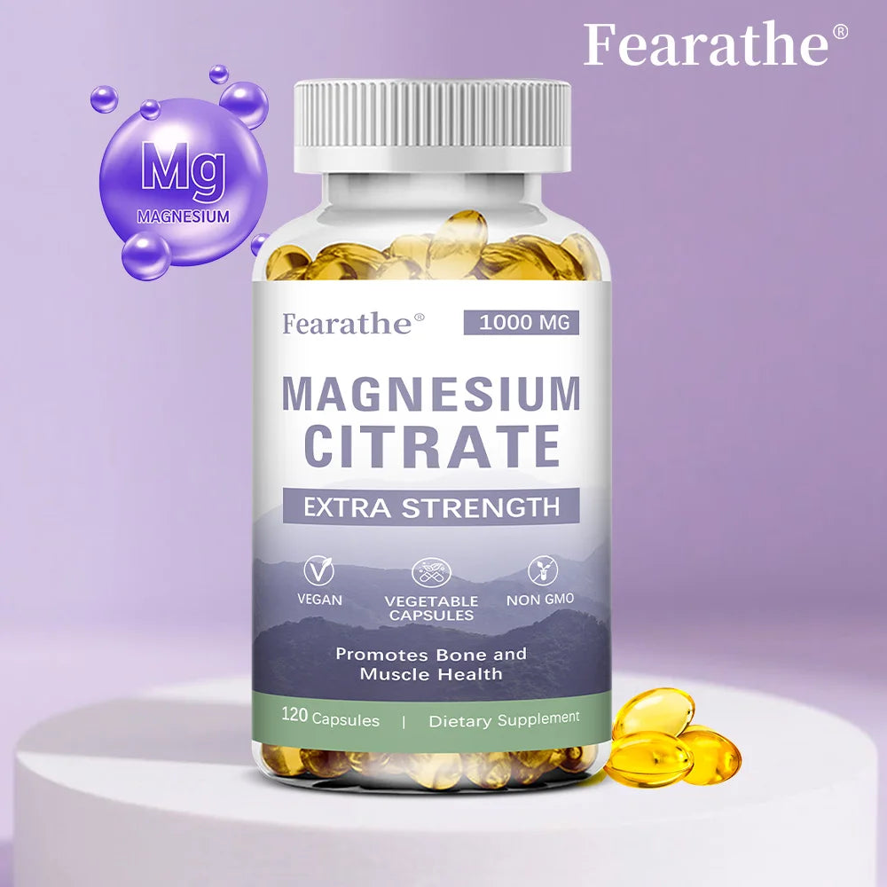 Magnesium Citrate 1000 Mg - Maximized Absorption, Supports Muscle, Nerve, Bone, Sleep and Heart Health - 120 Capsules