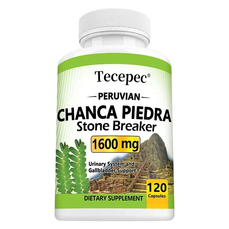Chanca Piedra 1600 Mg - Kidney Stone Crusher, Urinary Tract Support, Liver Health, Promote Metabolism, Non-GMO, 120 Capsules