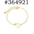 Anniyo 18CM + 5CM Venezuela Map Bracelet for Women Stainless Steel Jewelry  #364721