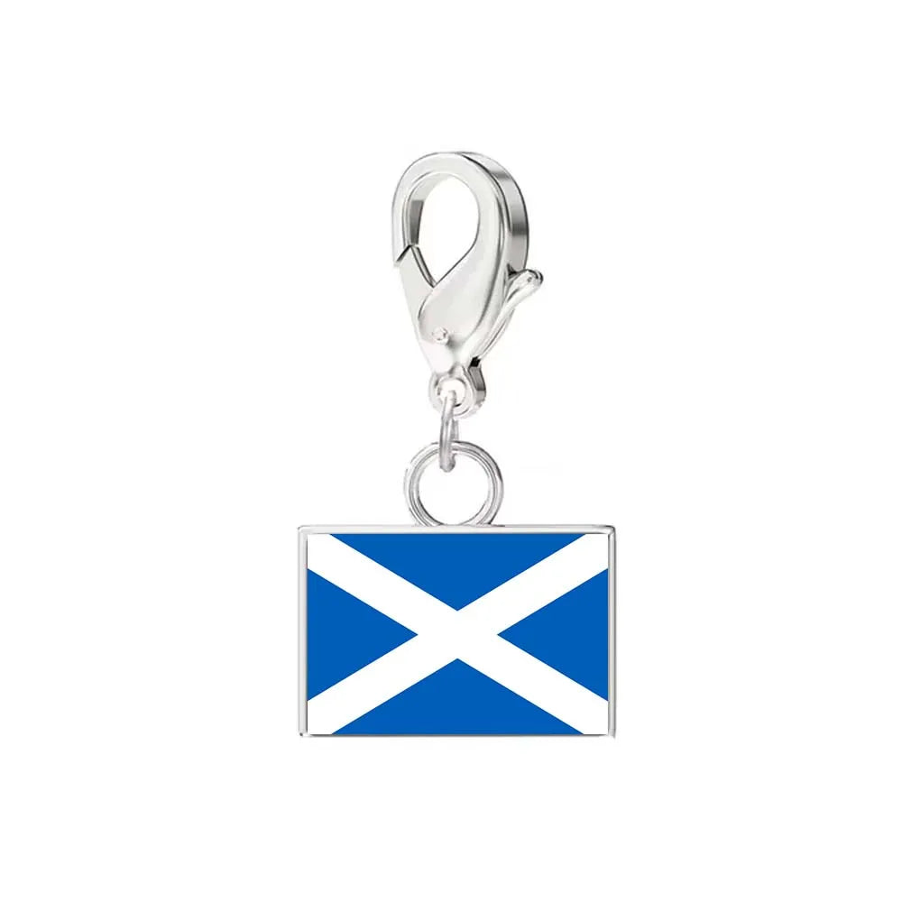 Custom DIY Small National Country Flag Charms Bracelet For Woman Men Personalized Stainless Steel Father Mother Day Gift Jewelry