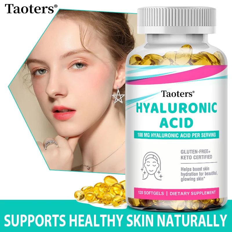 Collagen Capsules with Hyaluronic Acid and Vitamin C Complex, Skin Whitening Supplement,Anti-aging
