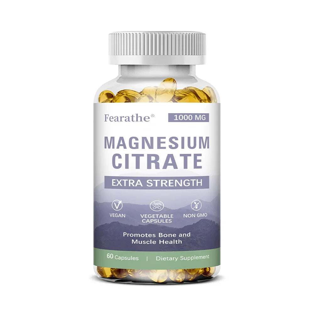 Magnesium Citrate 1000 Mg - Maximized Absorption, Supports Muscle, Nerve, Bone, Sleep and Heart Health - 120 Capsules