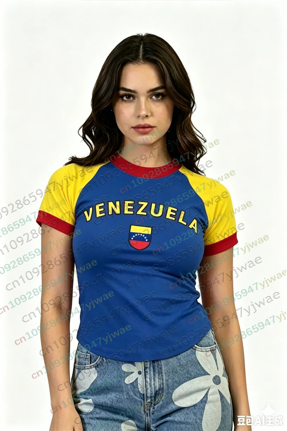 Venezuela Soccer T Shirt Y2k Streetwear Casual Vacation Party Tee O-Neck High-Quality Top Summer Women'S T-Shirt