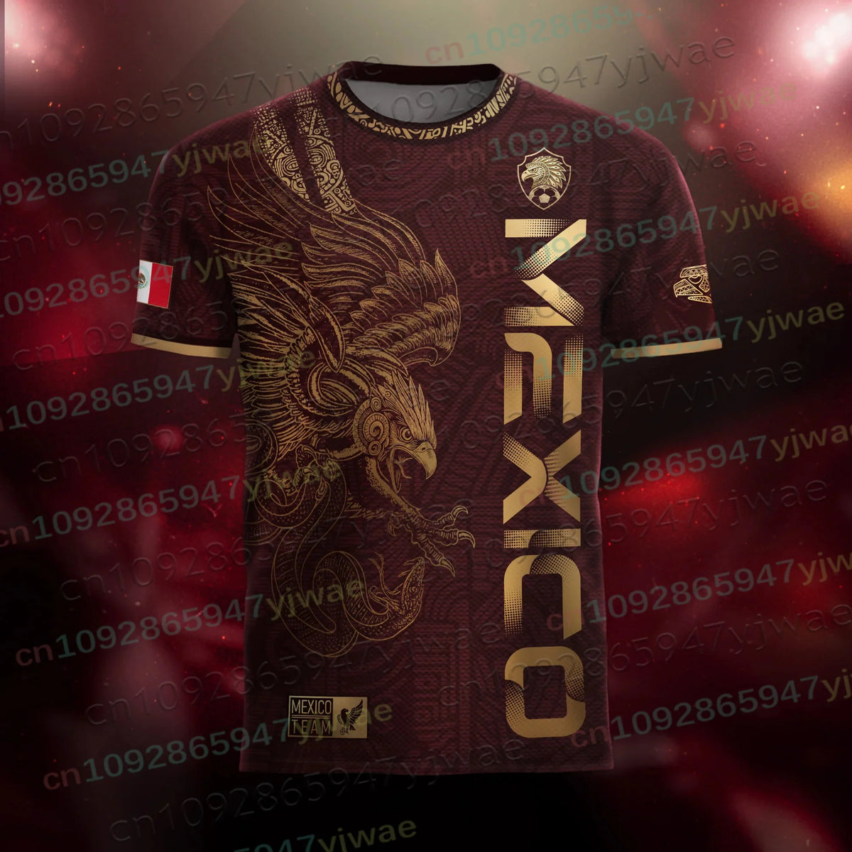 Mexico Special Youth Football Jersey Men Women Casual Sport Breathable Top for Competition Training Tees Summer Parent-child Tee