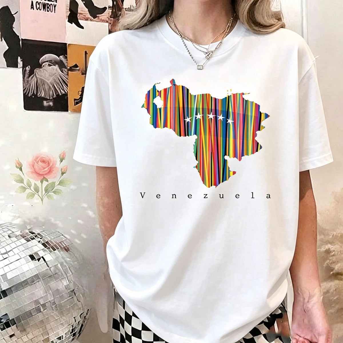 2026 Mapa De Venezuela T-Shirt Vintage Accessories Ropa Mujer T Shirt Unisex Clothes O-neck Tops Y2K Shirts for Women Clothing
