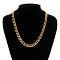 Simple Stainless Steel Cuban Chain Necklace for Men Gold Silver Color Metal Chain On The Neck Choker Jewelry Party Male DIY Gift