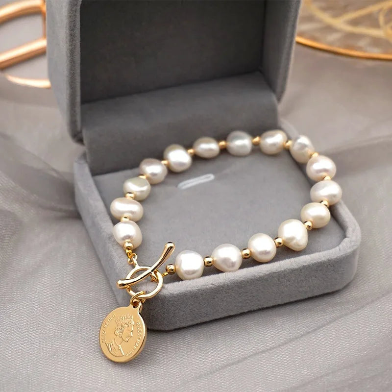 New Arrival Natural Freshwater Pearl 14K Gold Filled Female Charm Bracelet Jewelry For Women Birthday Gifts No Fade
