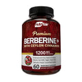 Berberine HCl 1200mg, 120 Capsules - Plus Ceylon Cinnamon, Berberine HCI Root Supplements, Support Weight Management